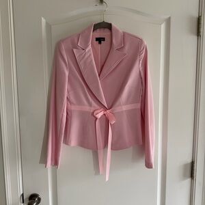 Zinc Light Pink Blazer with Bow Accent